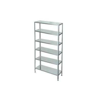 Стеллаж с 6-ю сплошными полками С-6 нержавейка