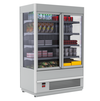 Витрина  FC20-08 VV  (распашные двери стекл. фронт)